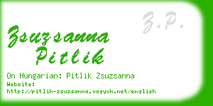 zsuzsanna pitlik business card